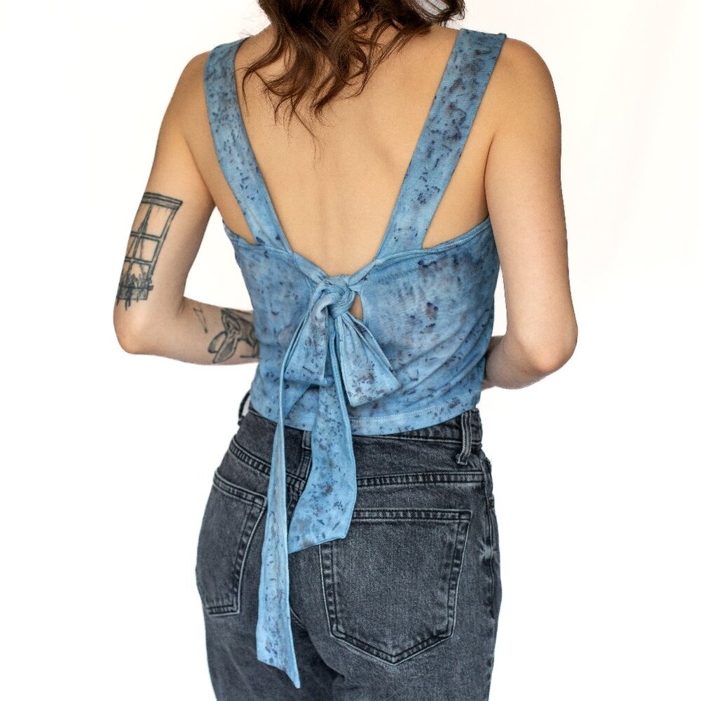 LUSH • Medium • Crop Top • Blue • Sustainable